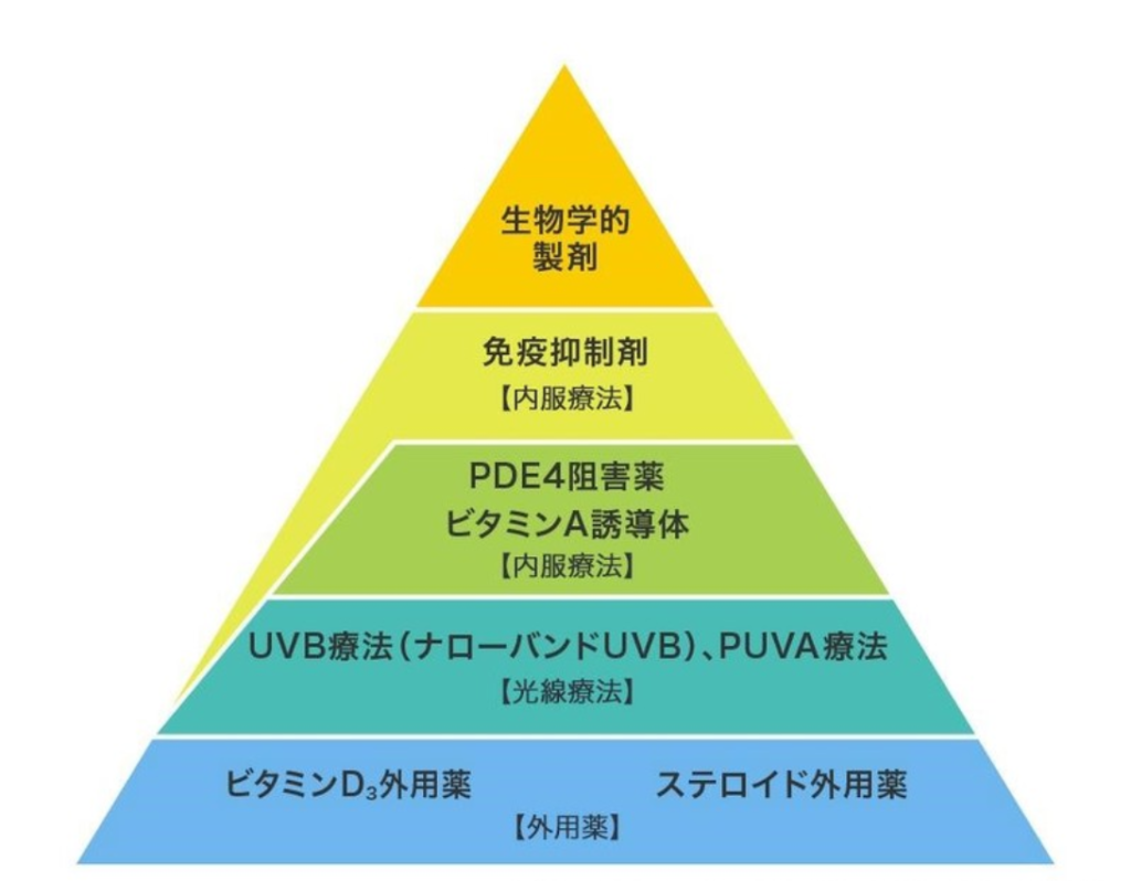 尋常性乾癬 じんじょうせいかんせん の治療の工夫 その ピラミッド式治療 越谷市南越谷駅の整形外科 皮膚科 美容皮膚科 内科 南越谷病院